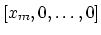 $ [x_m,0,\ldots,0]$